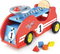 Porteur en bois voiture de course Vilac